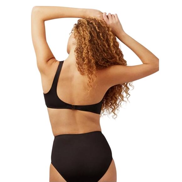 Andie Swim Black Bikini Top One Shoulder The Wynwood Size Large - Picture 2 of 7